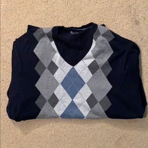 Blue and Gray Argyle Sweater
